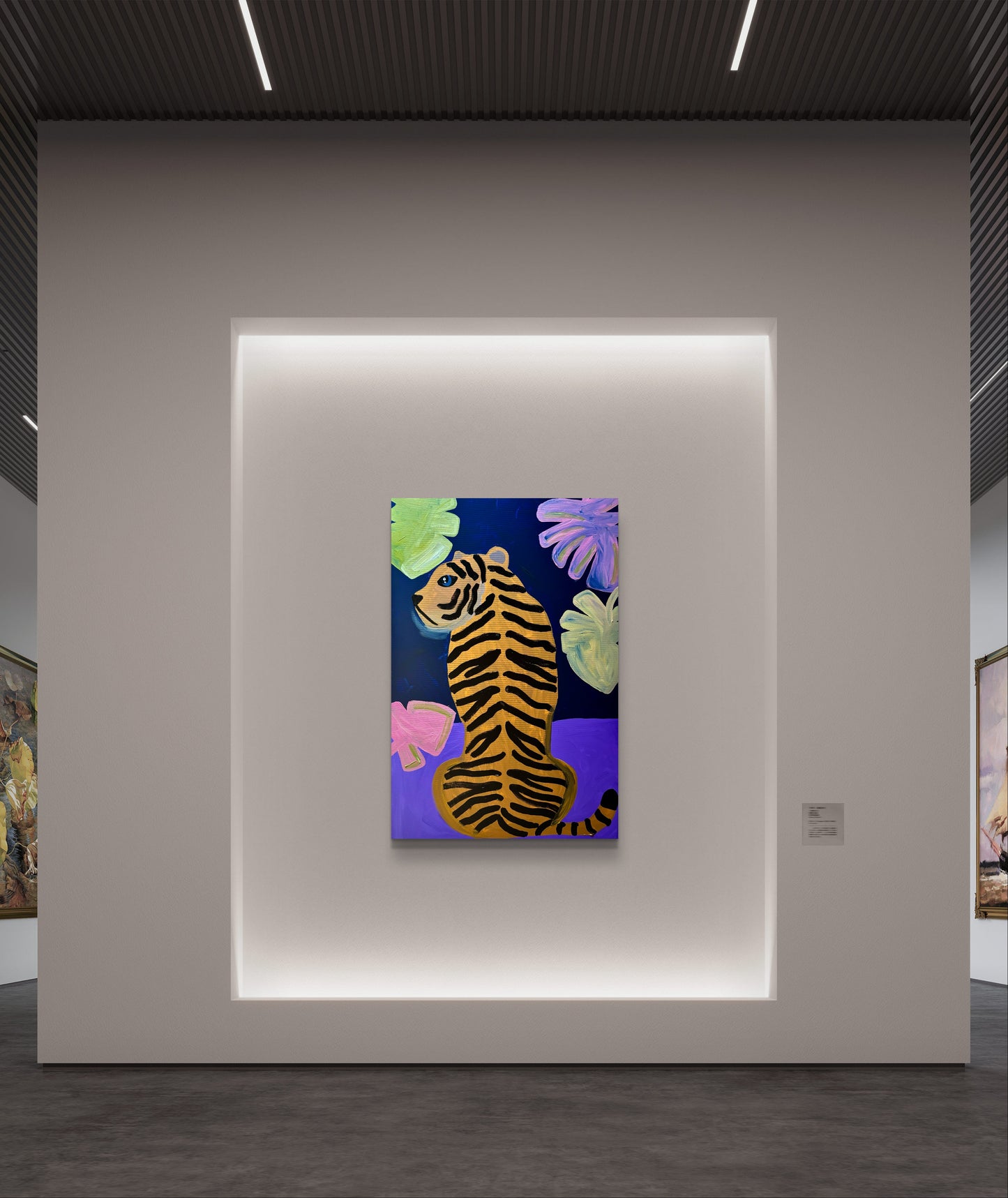 The tiger and the leaves