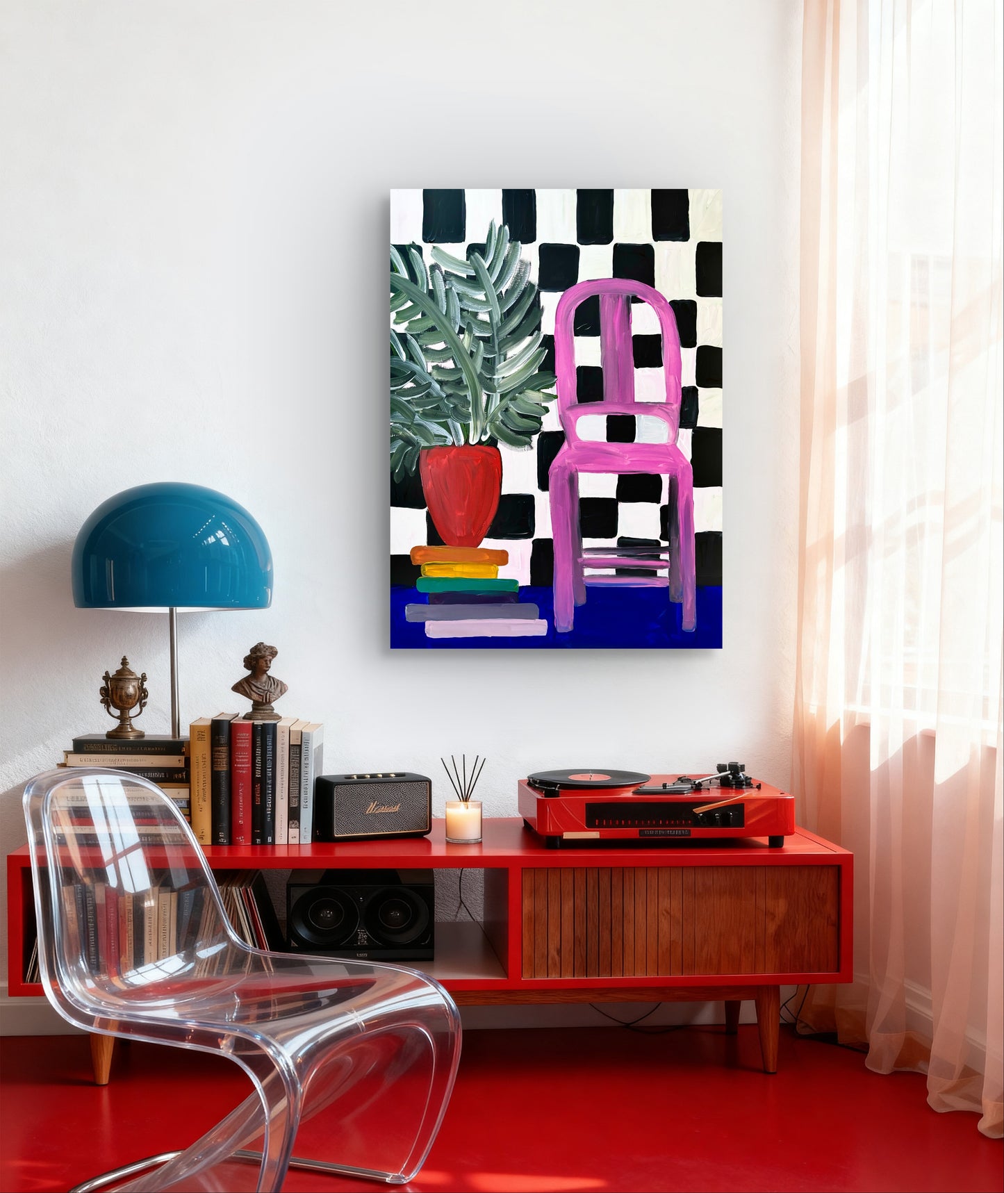 The pink chair
