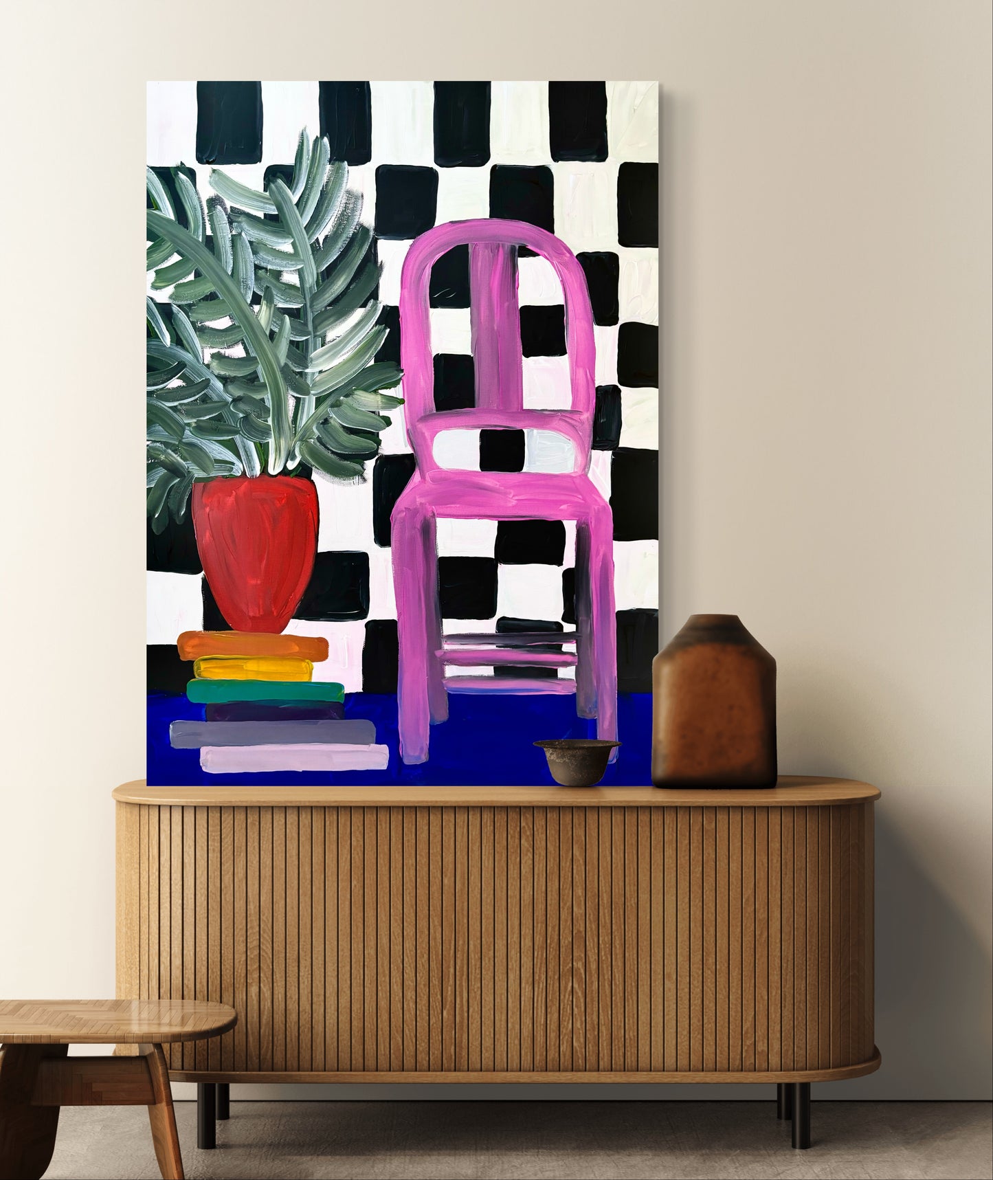 The pink chair