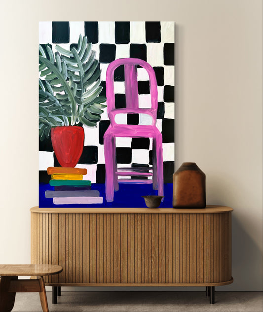 The pink chair