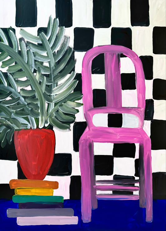 The pink chair